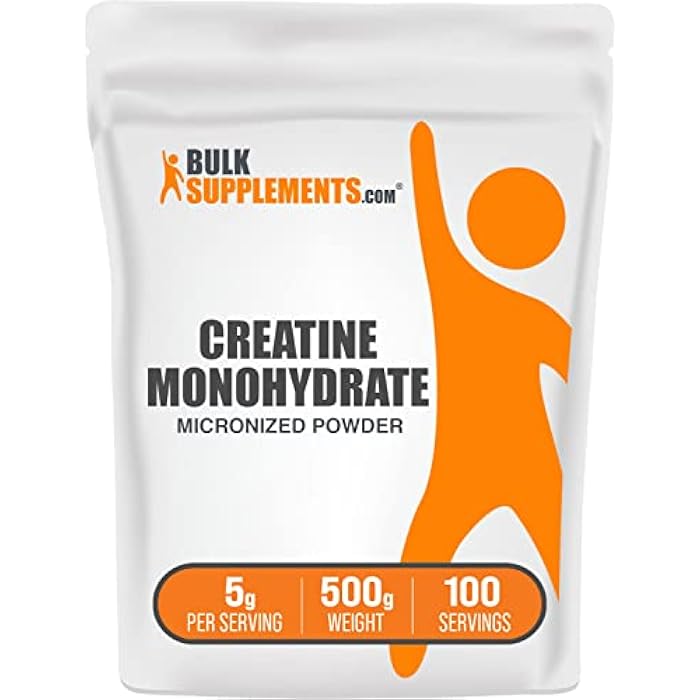 BulkSupplements.com Creatine Monohydrate Powder - Micronized Creatine Powder, Unflavored - Pure & Gluten Free, 5g per Serving, 500g (1.1 lbs) (Pack of 1) - Image 1