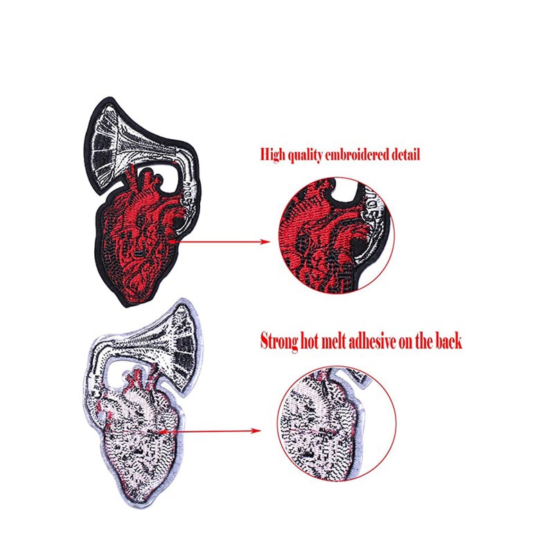 SOLARAE Pack of 5 Let My Heart Be Heard Patches, Embroidered Iron On/Sew On Patches, Cute Applique Patches for Clothing, Jackets, Hats, Backpacks, Jeans - Image 4