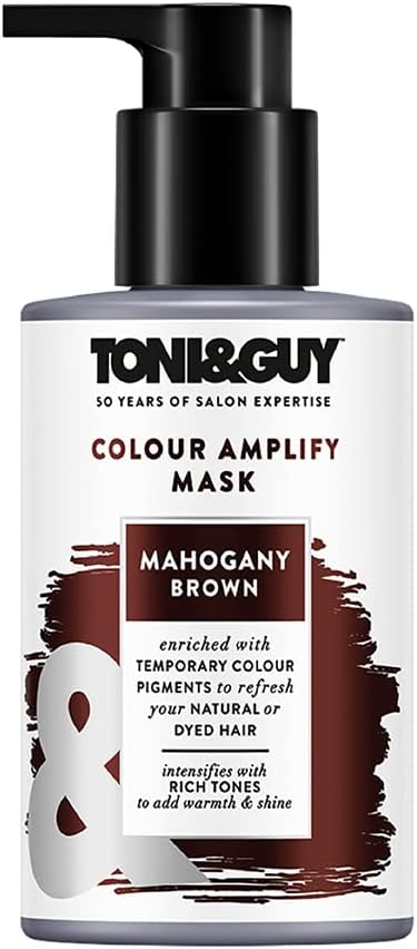 TONI&GUY قناع توني غاي لتغذية الشعر بلون بني محمر مع أصباغ لون مؤقتة وزيت أركان ومرشحات حماية من الأشعة فوق البنفسجية 200 مل - Image 1