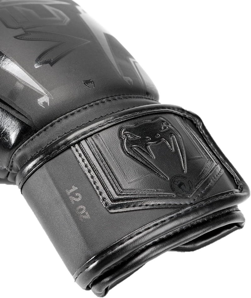 Elite Evo Boxing Gloves - Black/Black - Image 4