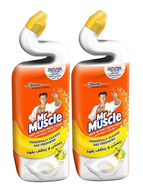 Citrus Deep Action Thick Liquid Toilet Cleaner 750ml Pack of 2