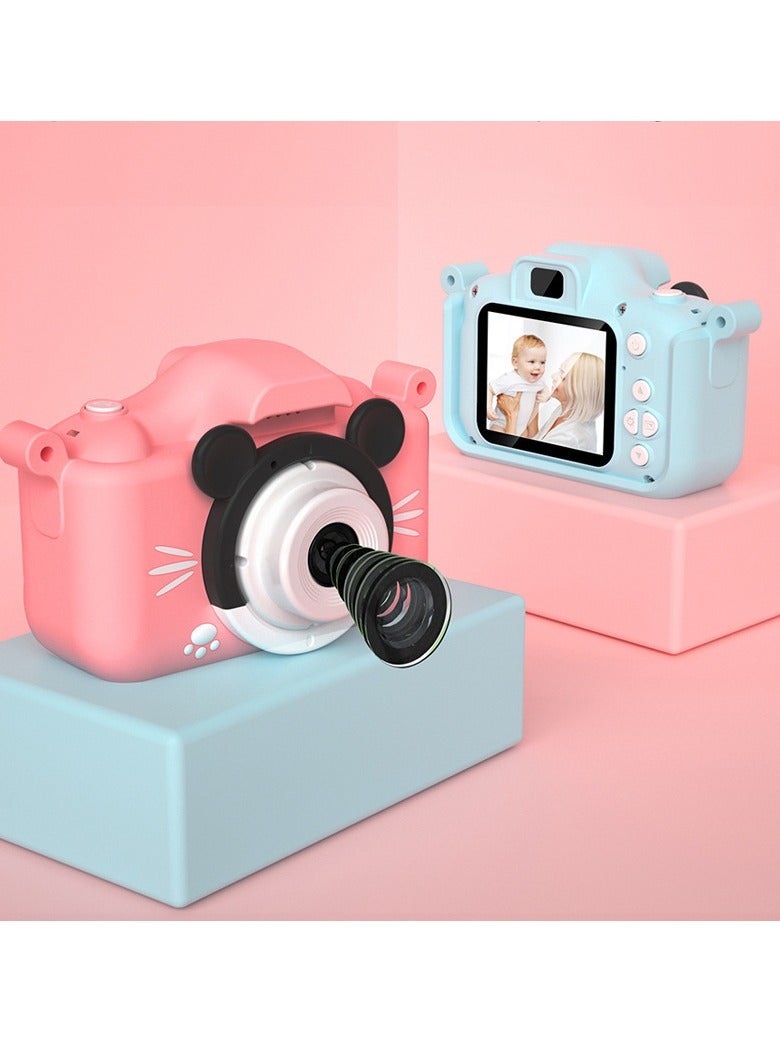 AROAQ Children's Camera Toy, HD 1080p Shockproof Children Video Camera, Anti-fall Portable Camera Toy, Multiple Functions Digital Camera,(Mickey Mouse Blue Dual Lens + 32G Full Capacity Card + Card Reader) - Image 3