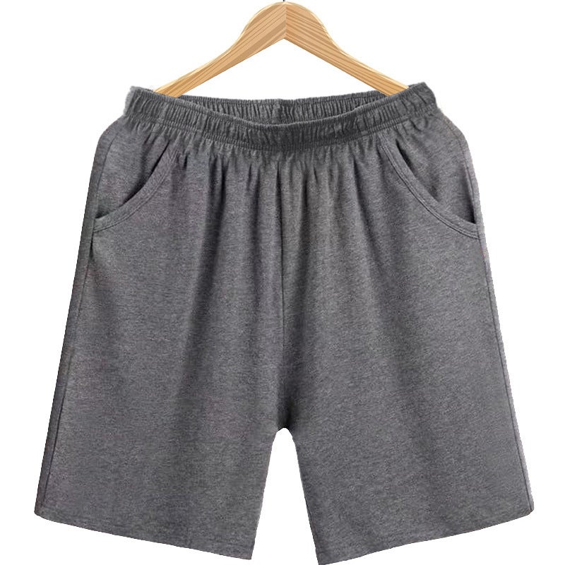 2024 Summer Mens Cotton Pants Shorts Loose Summer Fashion Casual Large Size Home Pajama Pants Wholesale Dark gray one-piece 