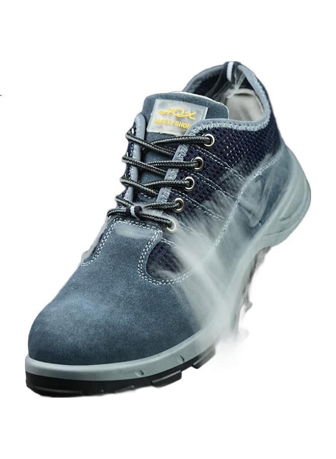 Fucheng Safety Shoes For Men, Breathable, Summer, Large Mesh, Lightweight, Wear-Resistant, Solid Steel Toe, Anti-Smashing, Anti-Puncture, Comfortable, 538, Size 41 - Image 1