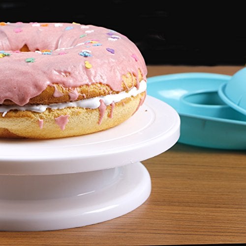 Webake Jumbo Silicone Donut Cake Pan Non-Stick Bagel Cake Mold 10 inch Set of 2 Halves Baking Molds - Image 4