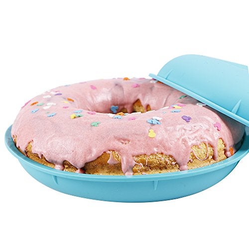 Webake Jumbo Silicone Donut Cake Pan Non-Stick Bagel Cake Mold 10 inch Set of 2 Halves Baking Molds - Image 2