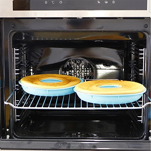 Webake Jumbo Silicone Donut Cake Pan Non-Stick Bagel Cake Mold 10 inch Set of 2 Halves Baking Molds - Image 5