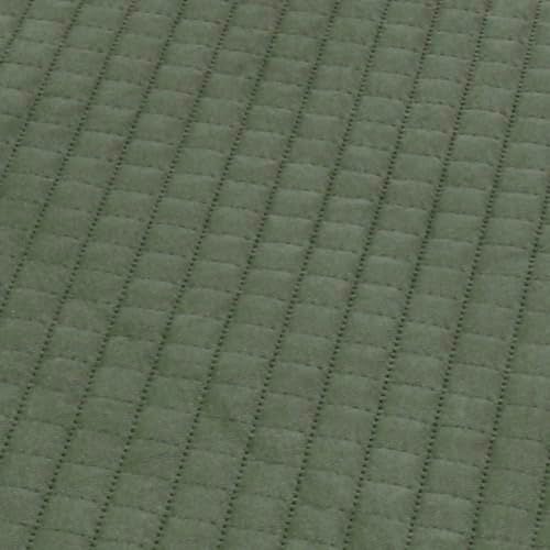 KINGLY Velvet Quilted L-Shape 5 Seater (3+2) Universal Sofa Protector – Premium Non-Slip Fit, Machine Washable Couch Mat for L-Shaped Sofa Set in Living Room (Green, 2pc Set – 23x27 & 69x27) - Image 4