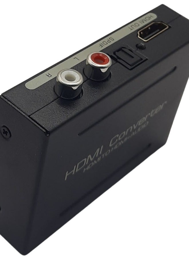 محول HDMI إلى HDMI+صوت | يستخرج الصوت (SPDIF + يسار/يمين) من HDMI | يدعم دقة 1080 بكسل | جاهز للتوصيل والتشغيل - Image 3