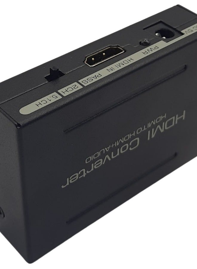 محول HDMI إلى HDMI+صوت | يستخرج الصوت (SPDIF + يسار/يمين) من HDMI | يدعم دقة 1080 بكسل | جاهز للتوصيل والتشغيل - Image 4