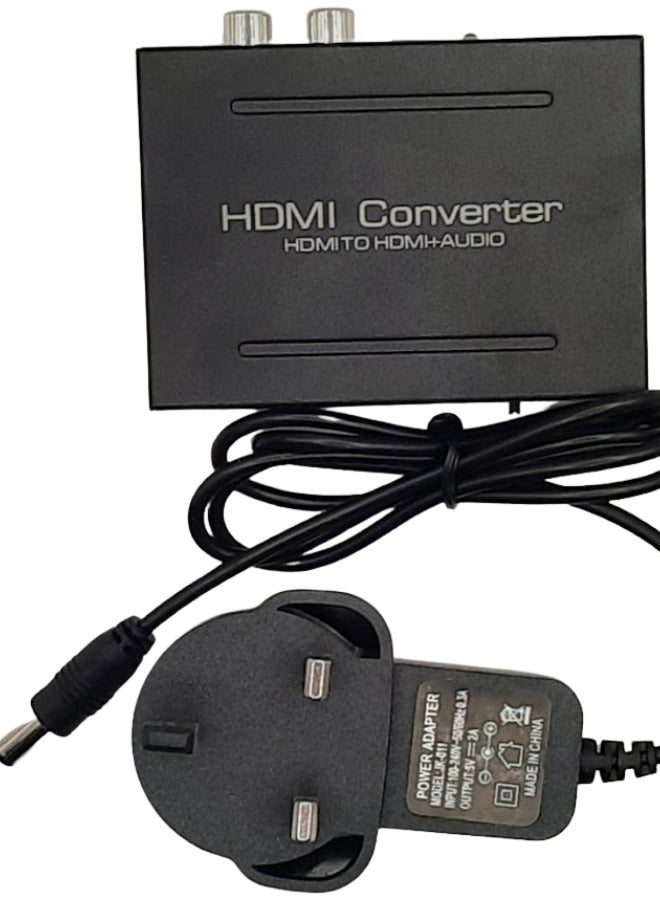 محول HDMI إلى HDMI+صوت | يستخرج الصوت (SPDIF + يسار/يمين) من HDMI | يدعم دقة 1080 بكسل | جاهز للتوصيل والتشغيل - Image 5