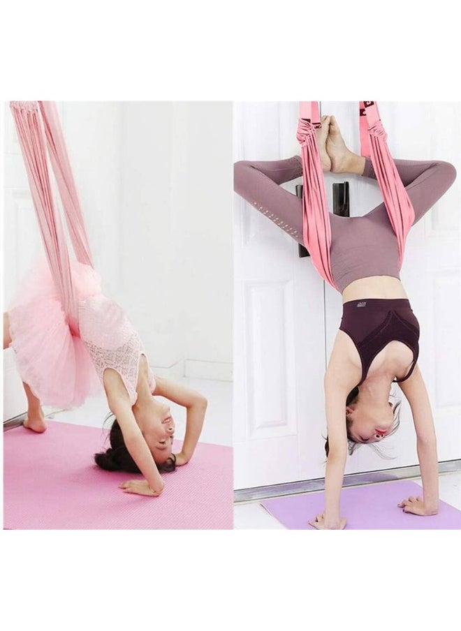 IRIS IRIS Waist Back Leg Stretch Strap, Back Bend Split Inversion Strap for Fitness Polyester Yoga Strap  (Pink)  - Image 1
