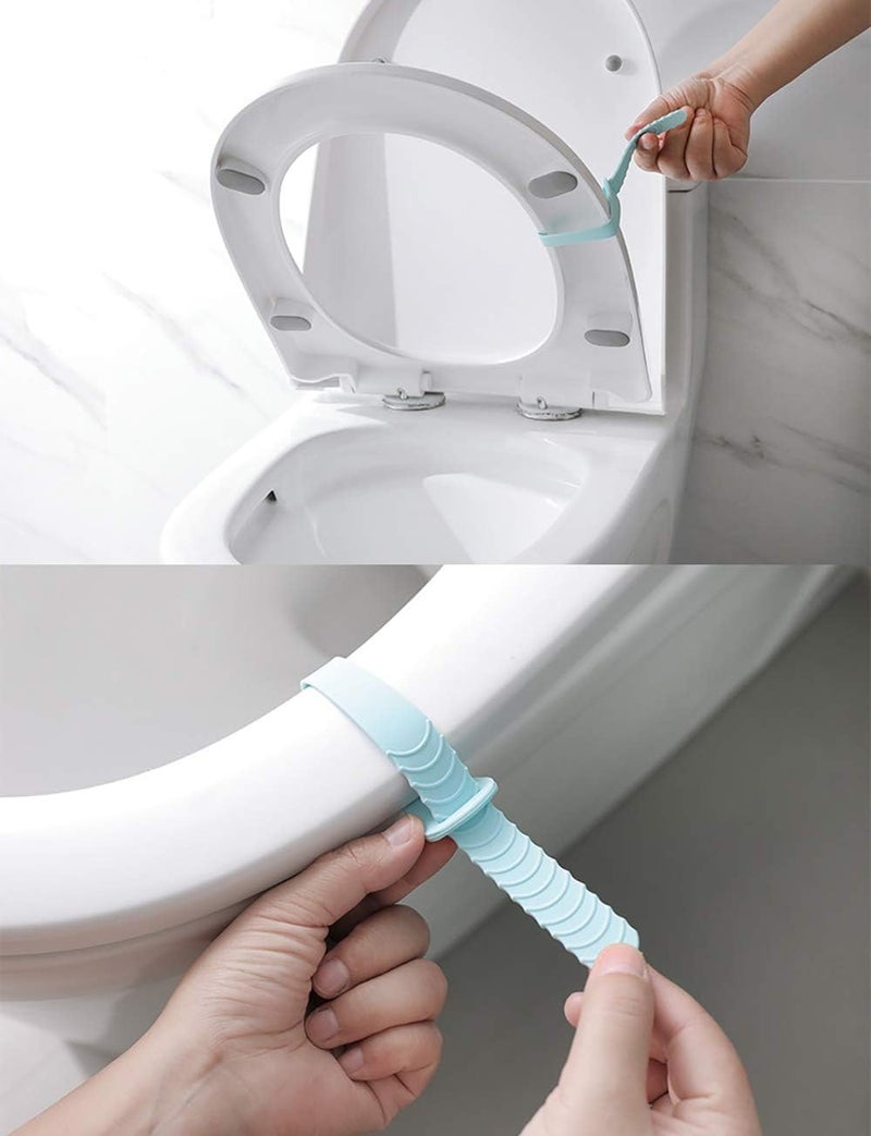 Hoppokart Toilet Seat Lid Lifting Band Foldabable Toilet Seat Help Lifter Band Lid Lifter Handle Bathroom Accessories Toilet Cover Support Lifter Toilet Lid Opener 2 PCS  - Image 5