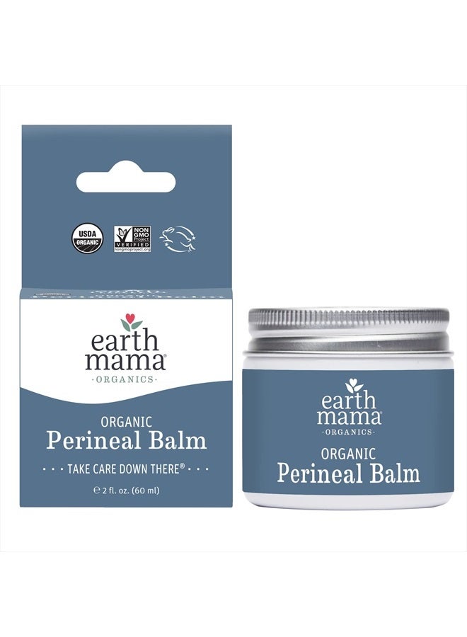 Earth Mama Organic Perineal Balm | Naturally Cooling Herbal Salve for Pregnancy and Postpartum Relief with Witch Hazel u0026 Calendula, Feminine Care Essentials, Benzocaine u0026 Butane Free, 2-Fluid Ounce - Image 1