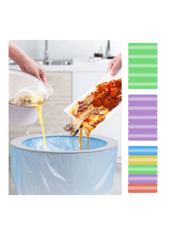 5-Piece Trash Disposal Garbage Bag Mix Color 12x5x5cm - Image 2