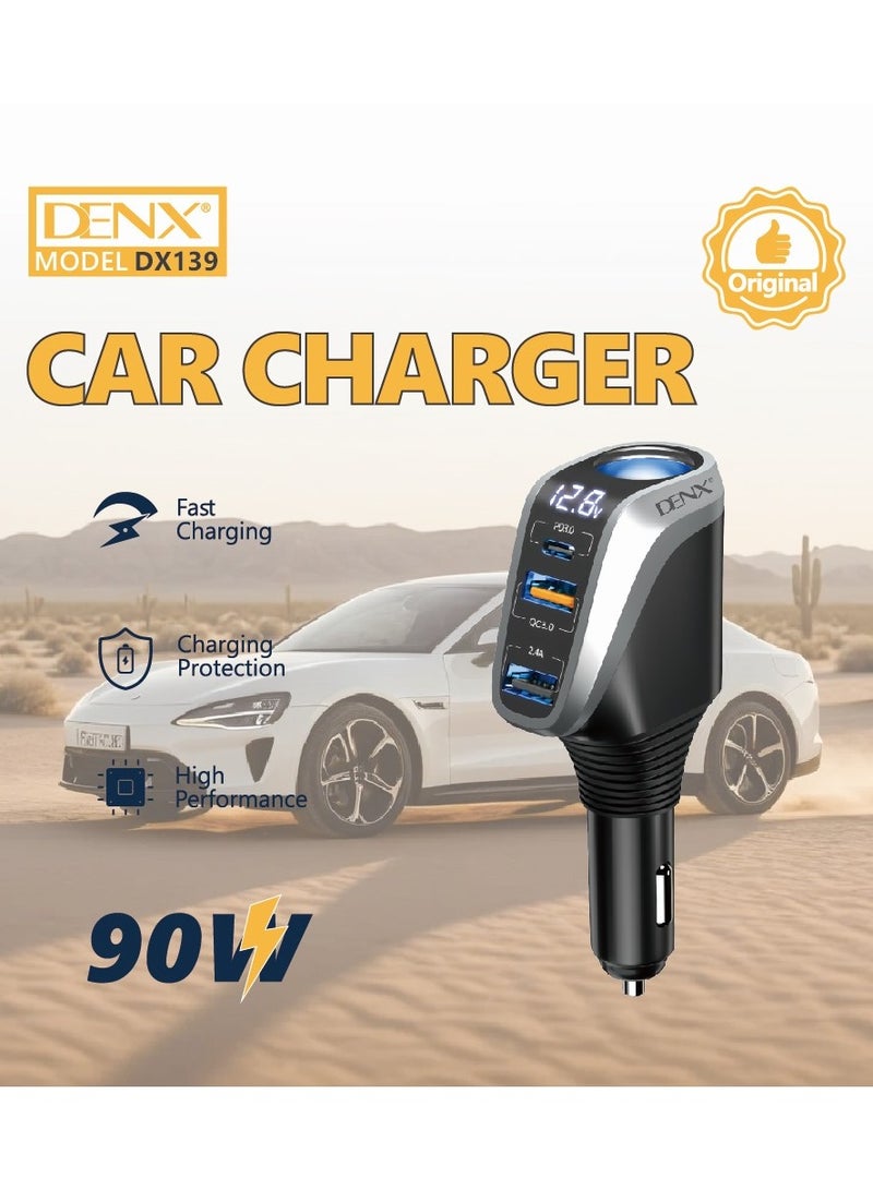 Denx 90W Fast Car Charger - Image 3