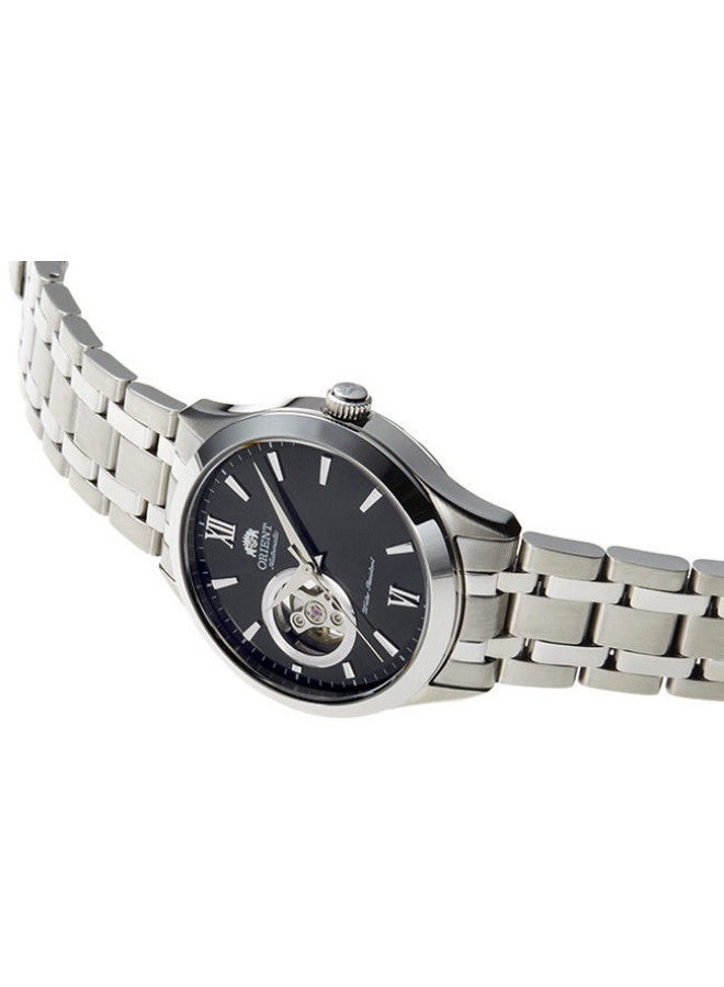 ORIENT Men Mechanical Contemporary Men's Watch TAG03001B0, 39mm Open Heart Black Dial, Stainless Steel Bracelet , 50M WR - Image 2
