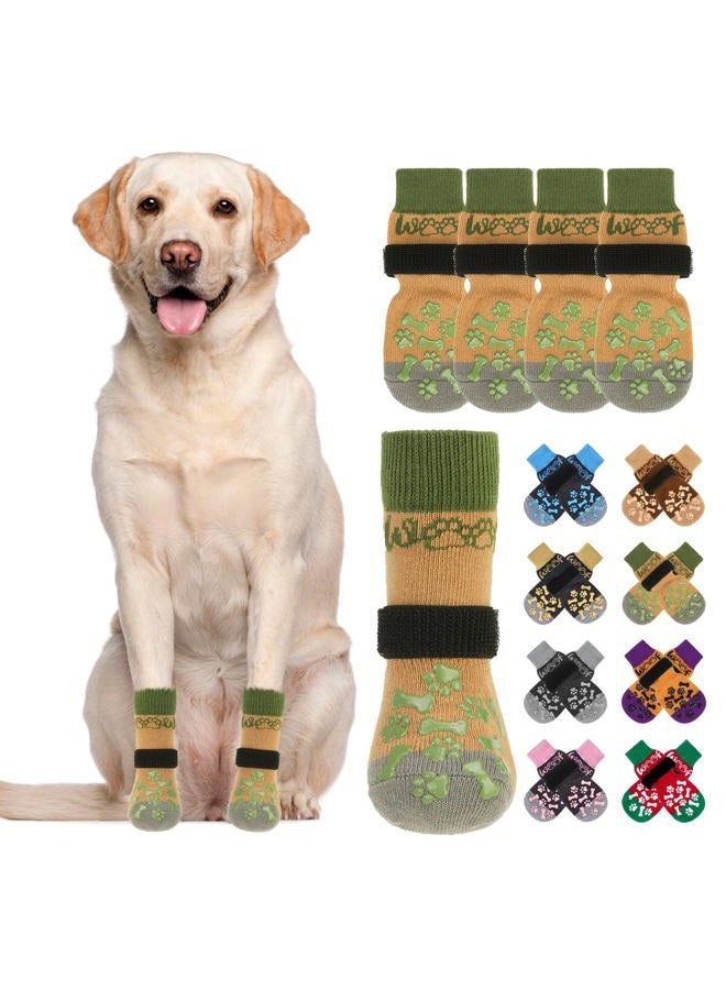 KOOLTAIL Dog Socks for Hot/Cold Pavement to Prevent Licking Paws,Dog Boots&Paw Protector for Hardwood Floors Anti Slip,Traction Control No Twist Grip Booties for Small Medium Large Senior Dogs - Image 1
