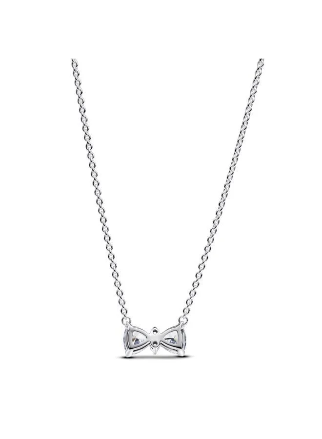 باندورا Bow sterling silver collier with clear cubic zirconia