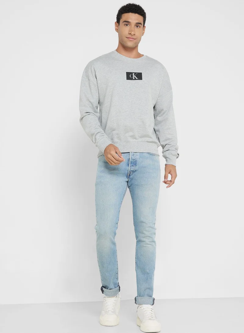 CALVIN KLEIN Logo Crew Neck Sweatshirt