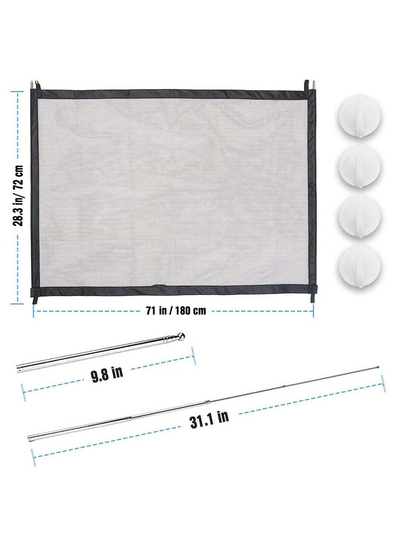 Generic - Magic Pet Gate Indoor Outdoor Retractable Dog with Portable Folding Mesh Safety for The House Providing a Safe Enclosure to Play and Rest 180 * 72 cm - Image 1