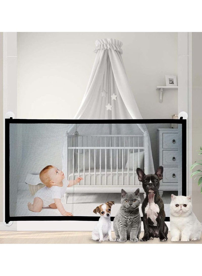 Generic - Magic Pet Gate Indoor Outdoor Retractable Dog with Portable Folding Mesh Safety for The House Providing a Safe Enclosure to Play and Rest 180 * 72 cm - Image 1
