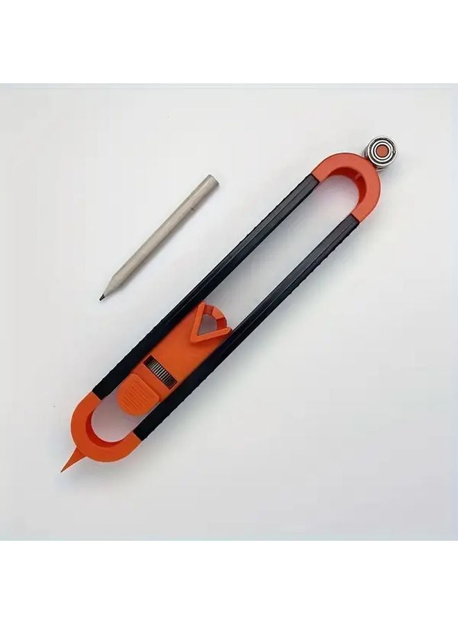 Orange Woodworking Tool Set Adjustable Curve Ruler Locking Mechanism Plastic Metal - Image 2
