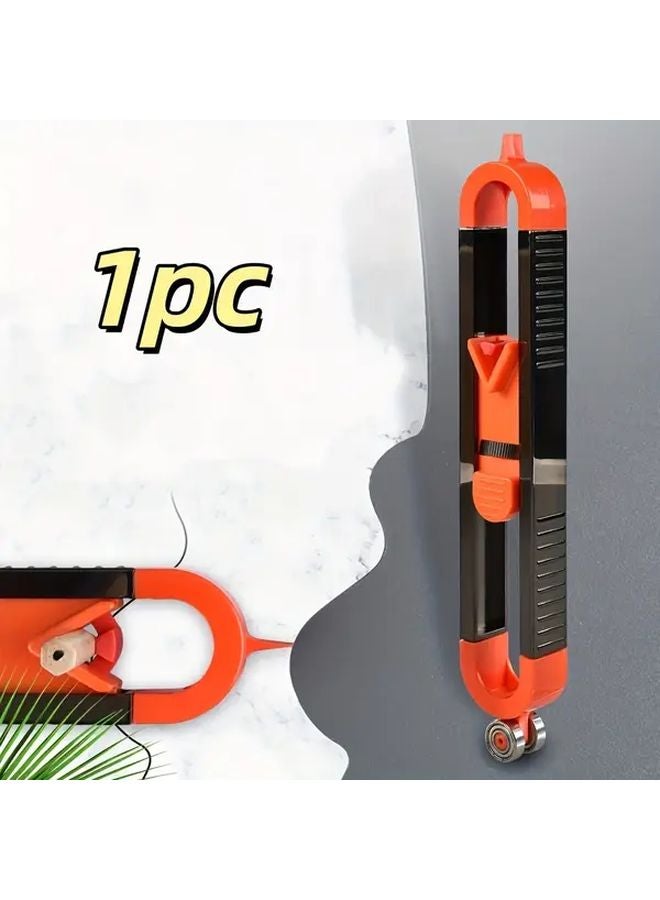 Orange Woodworking Tool Set Adjustable Curve Ruler Locking Mechanism Plastic Metal - Image 1