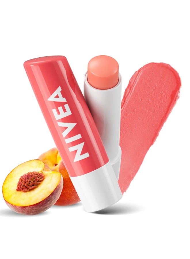 نيفيا مرطب شفاه نيفيا، بنكهة الخوخ الفاكهي، 4.8 جرام (عبوة من قطعة واحدة) - Image 1