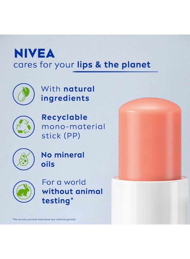 نيفيا مرطب شفاه نيفيا، بنكهة الخوخ الفاكهي، 4.8 جرام (عبوة من قطعة واحدة) - Image 5