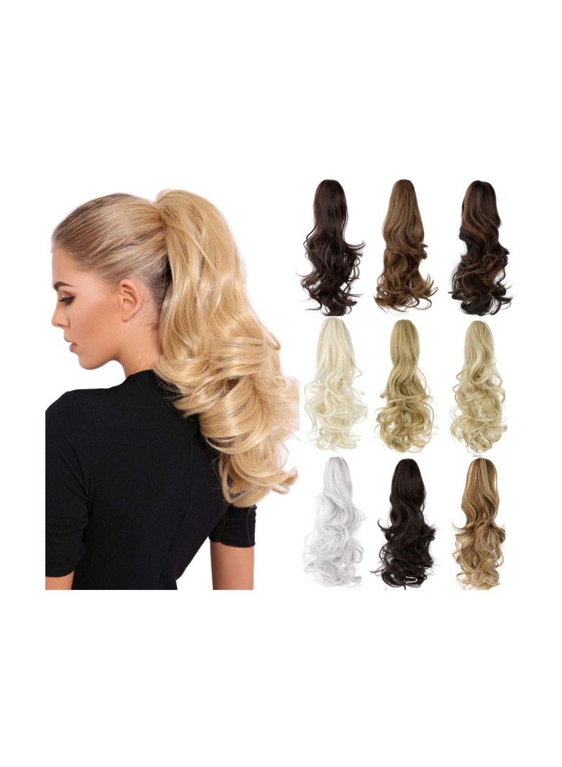 Estelle Clip in Ponytail Extension Claw Curly Wavy Clip in Hair Extensions Long Synthetic Clip in Ponytail for Women (Dark Brown-Curly) - Image 5