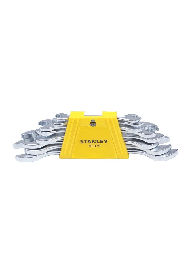 Stanley STANLEY 70-379E 8-piece Matte Finish Chrome Vanadium Steel Double Open-End Spanner Set with Maxi-Drive System, Anti-Slip & Anti-Corrosion properties, GREY  - Image 1