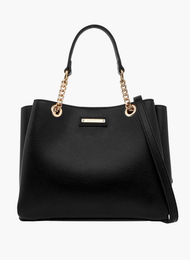 سيليست Solid Tote Bag with Double Handle and Detachable Strap