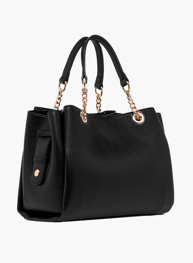 Celeste Solid Tote Bag with Double Handle and Detachable Strap  - Image 4
