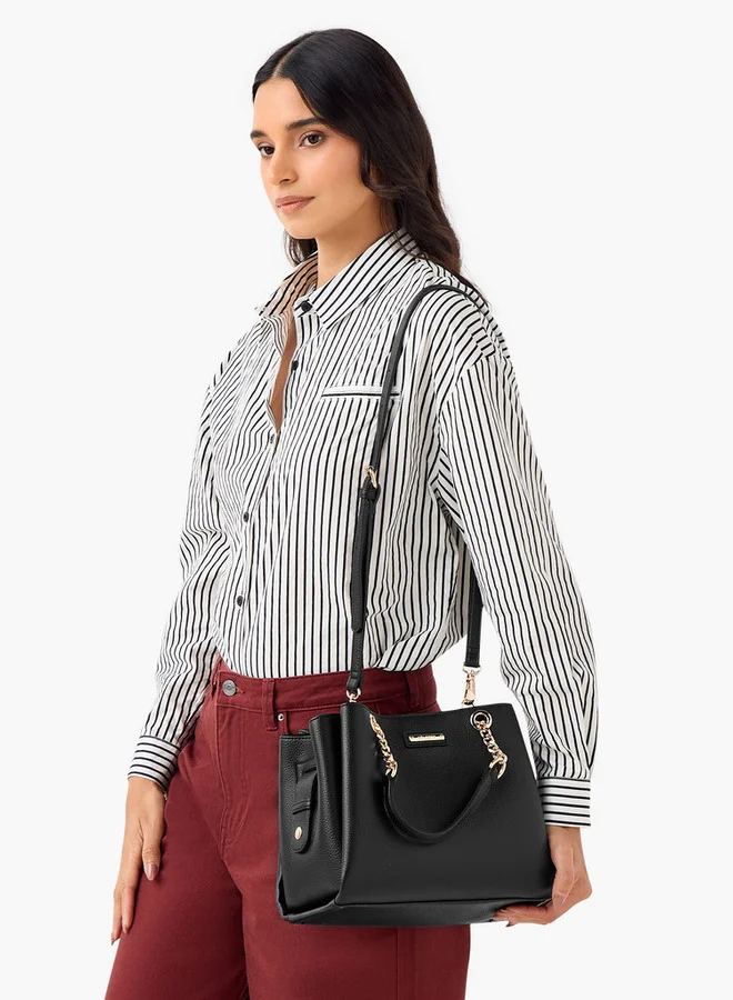 سيليست Solid Tote Bag with Double Handle and Detachable Strap