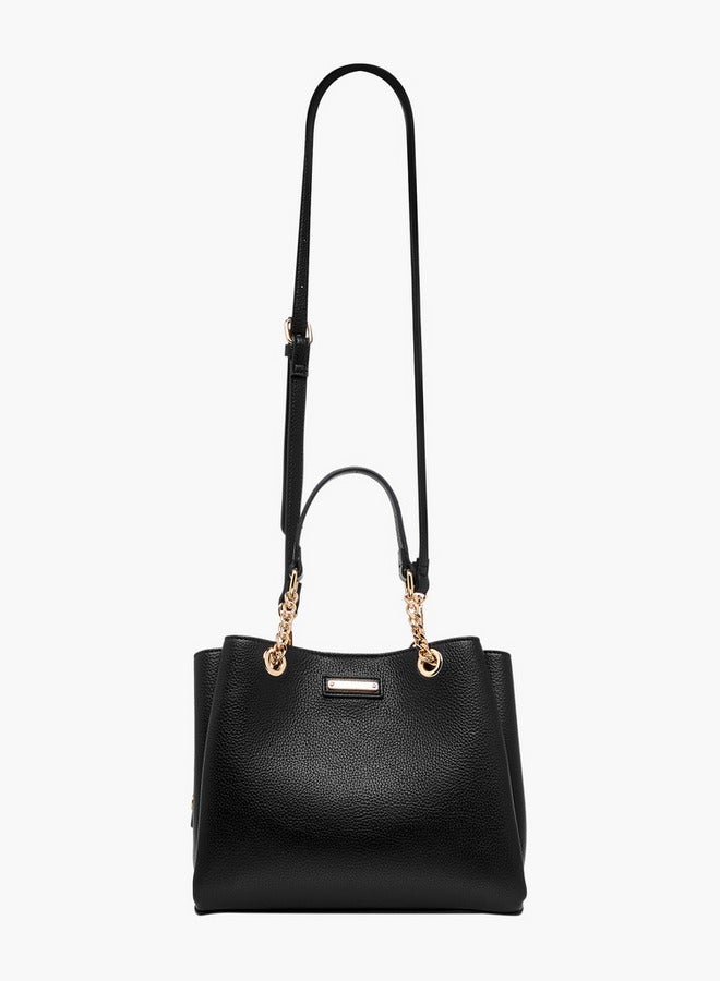 Celeste Solid Tote Bag with Double Handle and Detachable Strap  - Image 3