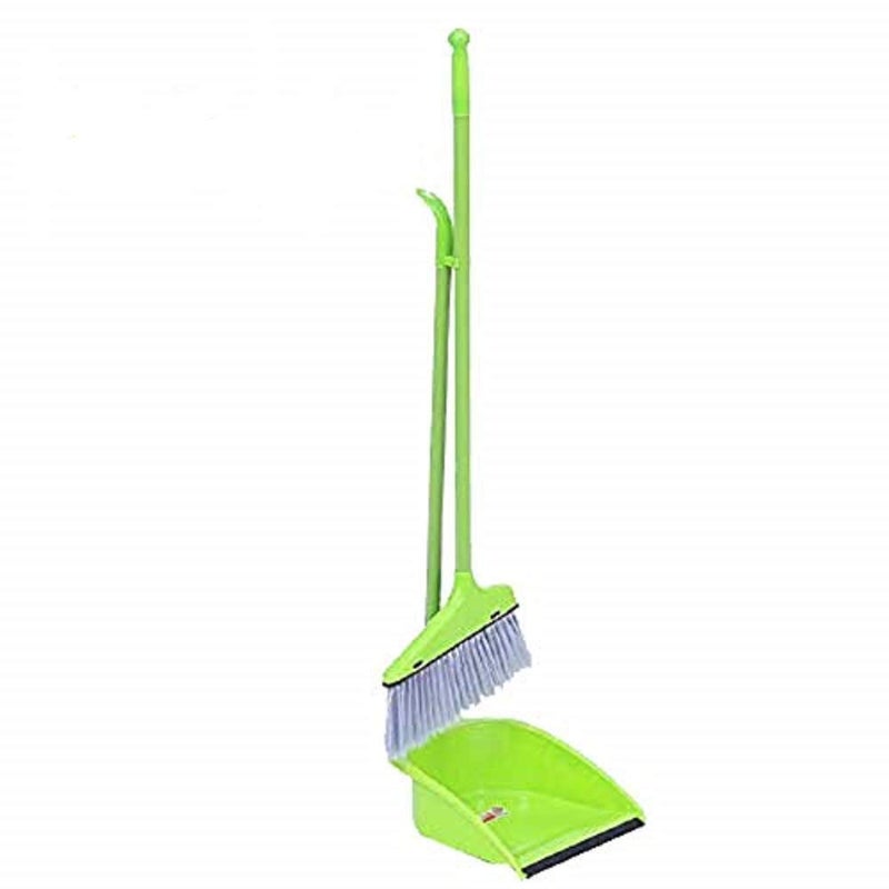 GNEY Broom and Dustpan Set - Self-Cleaning Broom Bristles - Ideal Kitchen, Home and Lobby Broom and Dustpan Combo - Premium Brush, Wisp and Dust Cleaner (Design 5) - Image 1
