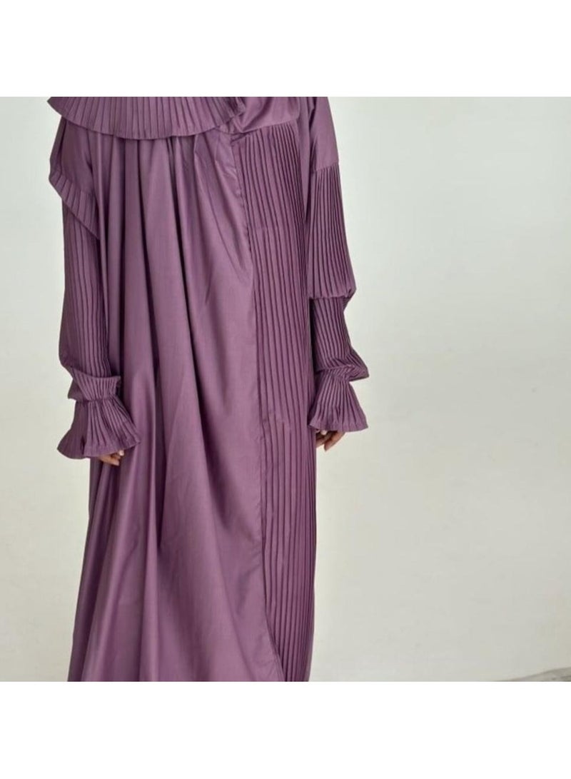 مون 2/شرشف صلاة مرد قطن ناعم ومريح للغاية  يتضمن طرحة ويغطي الجسم بالكامل بمقاس موحد وواسع مناسب لجميع الأجسام - Image 3