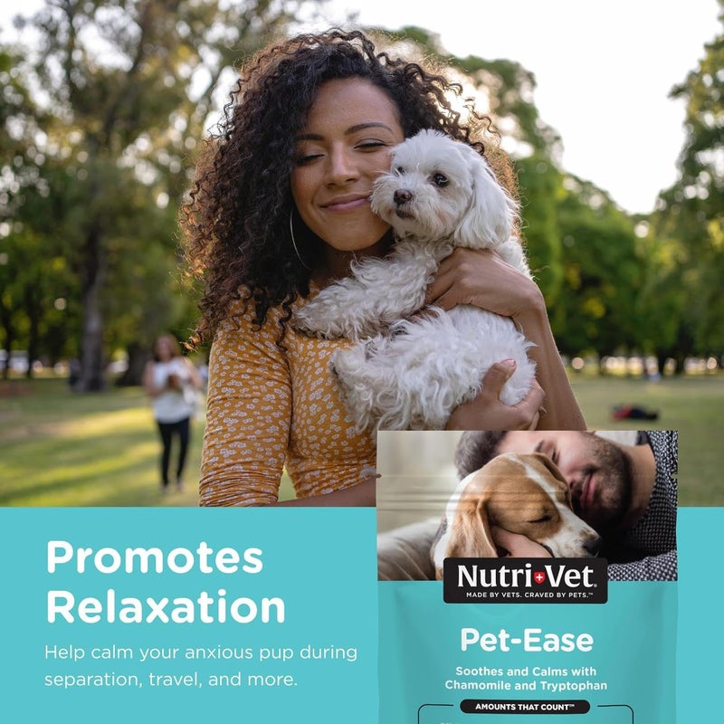 nutri vet Nutri-Vet Pet-Ease Soft Chews for Dogs with Chamomile and Tryptophan - 6 Ounces - Image 2