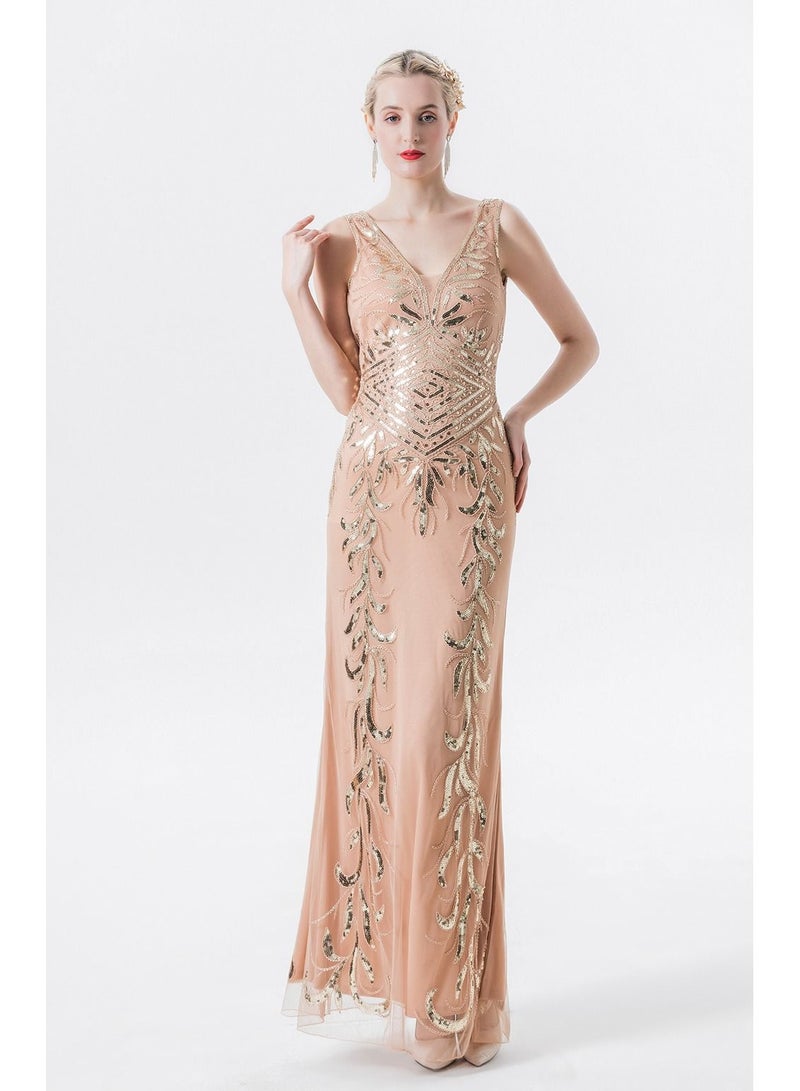 Loquat Fashionable And Generous Dress Gold 