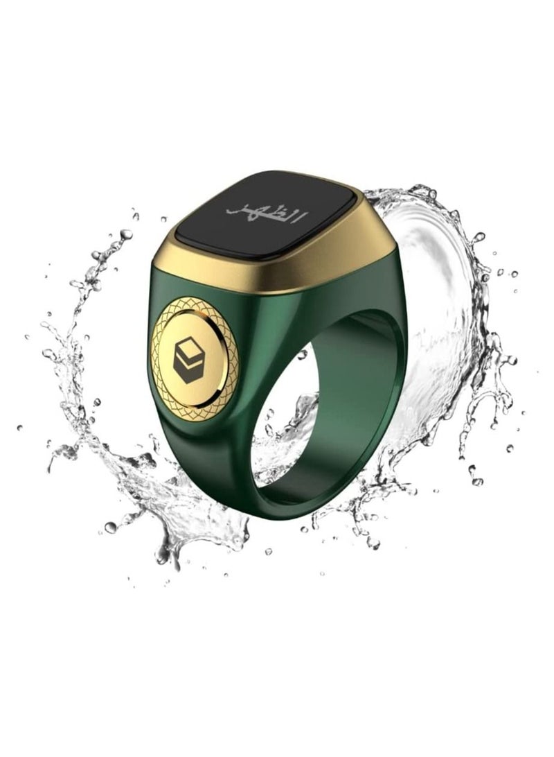 iQIBLA Smart Tasbih Zikr Ring Lite New 2022  only 11.7g 20 MM GREEN  - Image 2