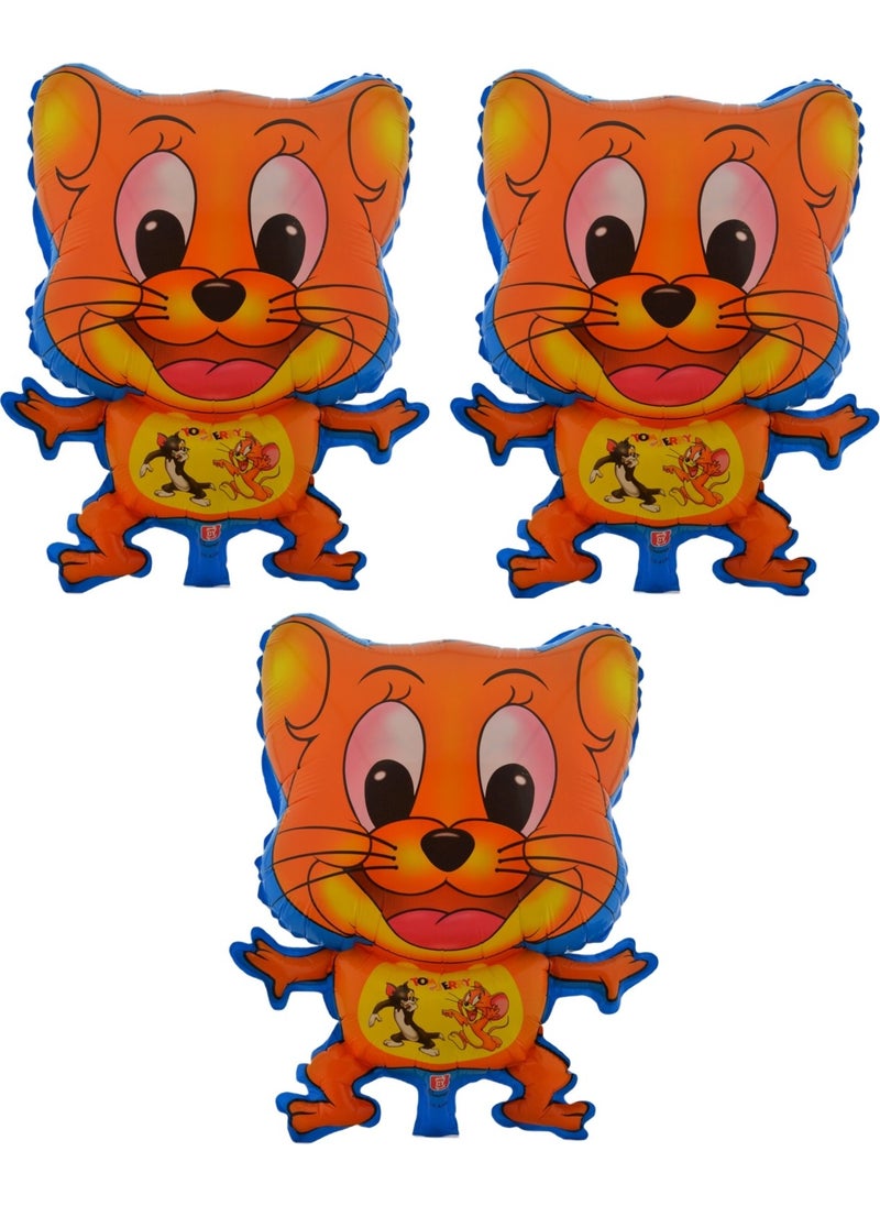 Hit Dükkan Tom Jerry 3 Pieces Large Size 40CMX56CM Foil Balloon (Helium) No:16 
