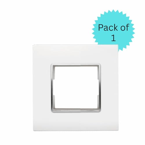 Anchor by Panasonic Penta Modular Gina 2 Module Plate with Chrome Collar for Switch Board, 10 Years on Site Warranty (White, 65802) - Image 2