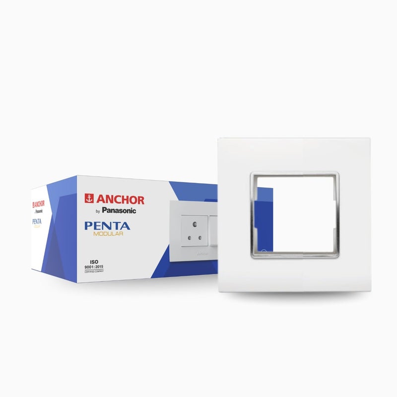 Anchor by Panasonic Penta Modular Gina 2 Module Plate with Chrome Collar for Switch Board, 10 Years on Site Warranty (White, 65802) - Image 5