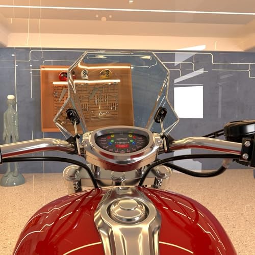 Areyourshop Universal Motorcycle Adjustable Windshield Wind Screen for Motorcycle with 22MM 25MM 28MM Handlebars for Yamaha for Kawasaki for Suzuki, for Honda CBR600RR CB1000R - Image 5