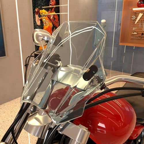 Areyourshop Universal Motorcycle Adjustable Windshield Wind Screen for Motorcycle with 22MM 25MM 28MM Handlebars for Yamaha for Kawasaki for Suzuki, for Honda CBR600RR CB1000R - Image 4