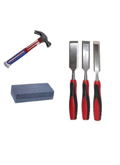Digital Craft Digital Craft Hand Tools Kit For Home Use Chisel Kit for Woodworking Carving Size 25mm 32mm 38mmClaw HammerCombination Stone 