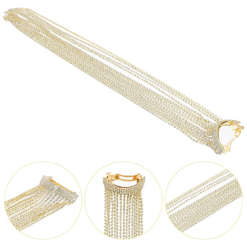 Bug proof seal Ipetboom Rhinestone Tassel Hair Clip for Women, Gold Long Ponytail Barrette, All-match Hair Styling Clamp Suitable for Daily and Party Use New residential zone delivery Simple practical structure Minimal design Multi-use upgraded craftsmanship Lightweight Easy transit optimized build Tiered cost purchase alternatives Consistent steady quality All temp range compatible build Year round in stock Comfort grip Multi warehouse process All territory compatible build Modern color selections Daily universal pick KSA stocked goods Adjustable build Intra-city fast distribution Backup reserve local stock Multi usage Modern look Certified stocked merchandise Multiple options Trendy economical quality - Image 5