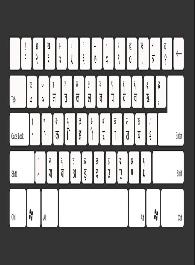 Red Champion Hindi-English Keyboard Sticker | Bilingual Typing Stickers for Desktop & Laptop | Waterproof, Easy to Apply | Made in India | Universal Fit - 6/Units - Image 3