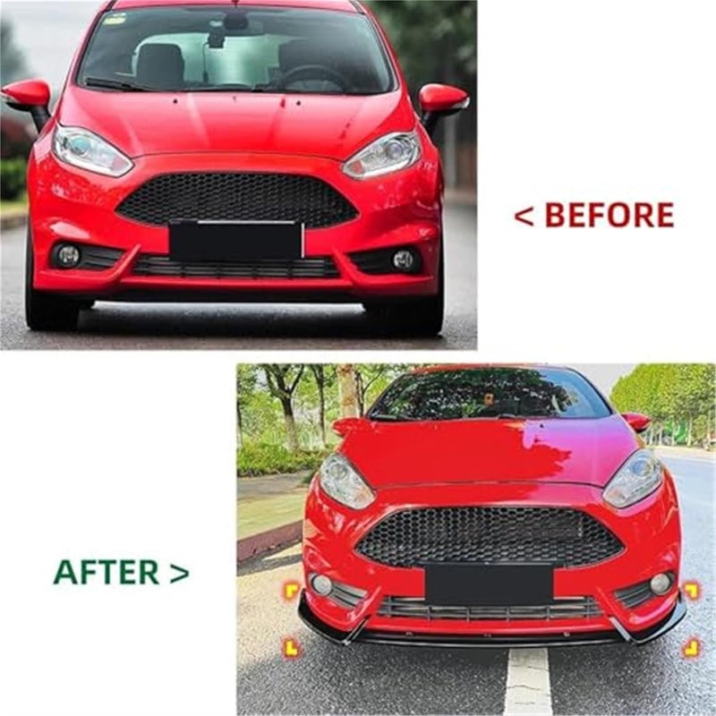 DEMULAX Front Bumper Lip Splitter for Fiesta MK6 ST 2012-2017 - Image 2